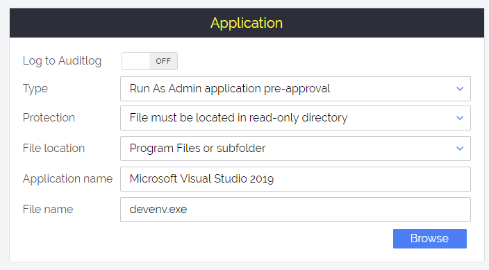 Visual studio pre-approval