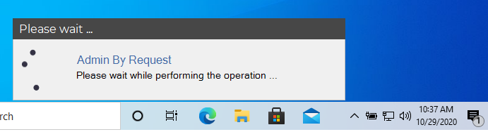 Admin By Request current Windows client version 6.4 pop-up windows UI is a bit plain and bland - not very modern and sleek, does not shows the application/program name which is being elevated.
