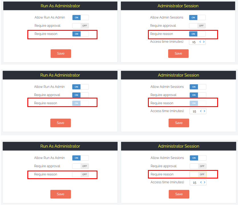 Admin By Reuqest - IT Admin can create seperate scopes (Global and multiples of sub-setting scopes) and then use those scopes to further control the elevation requests using any combination as deemed suitable per organization security policy.
