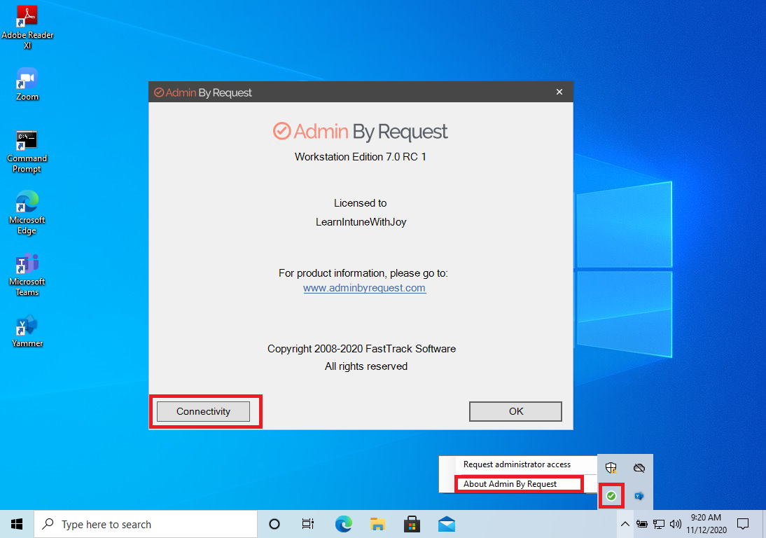 Starting a Support Assist session with Admin By Request - Available with client version 6.4 and above.