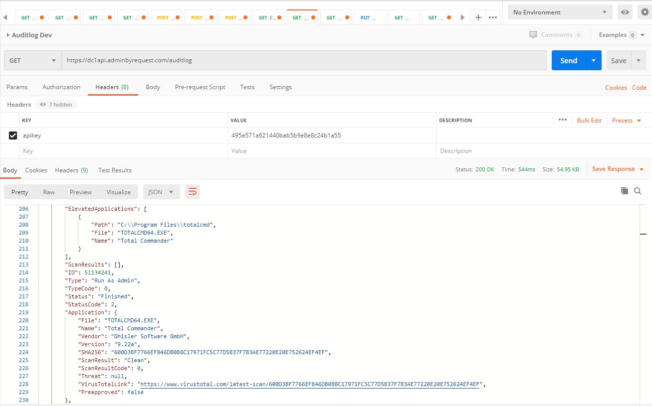 Rest API portal settings