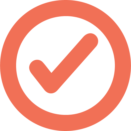 Orange admin by request circle tick logo. » admin by request