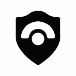 Microsoft sentinel logo in black. » admin by request