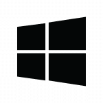 Windows logo in black. » admin by request