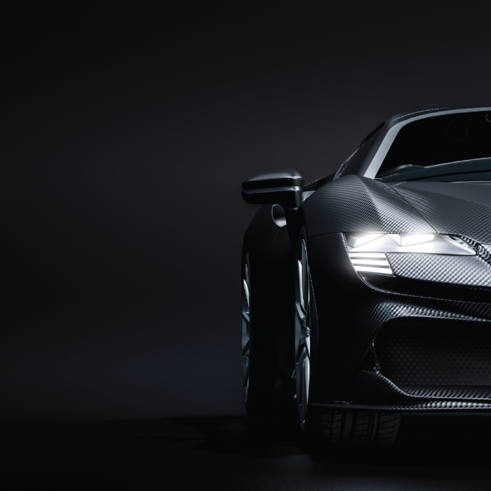 Image of a tech-looking car in dark blue/grey » admin by request