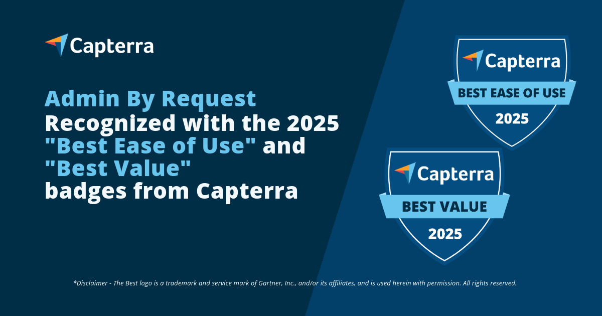 Admin By Request - Capterra Wins
