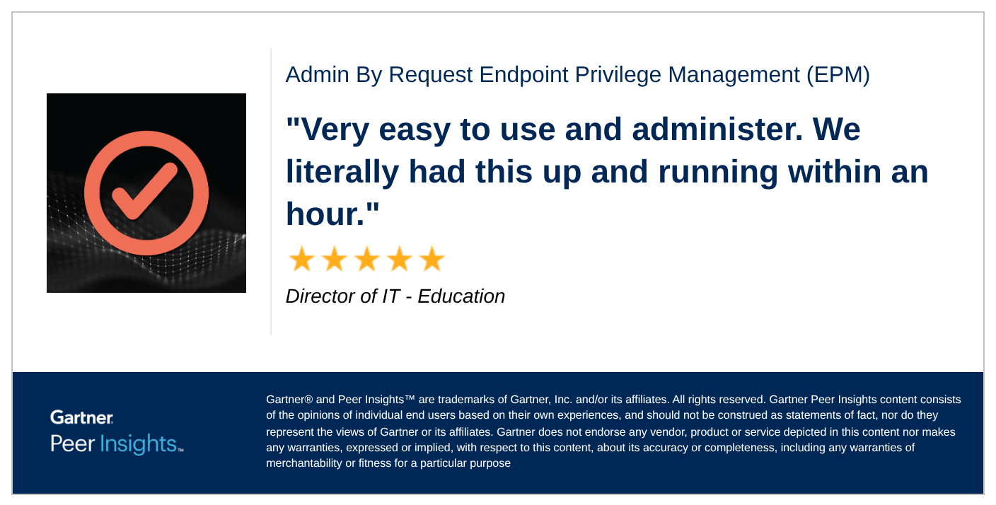 Gartner Peer Insights customer review
