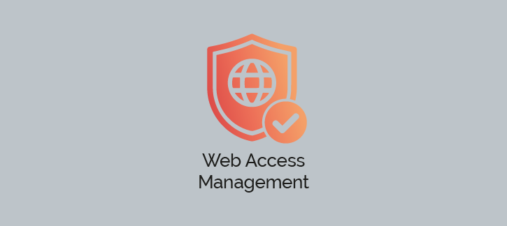 Logo for web access management: shield with globe and a checkmark, symbolizing secure web access. » admin by request » admin by request