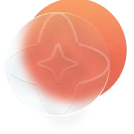 Glossy orange orb with a soft glow and a pale star-like pattern at the center. » admin by request » admin by request