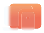 Abstract illustration of stacked rounded rectangles in orange–pink gradient, suggesting app icons or modular ui elements. » admin by request » admin by request