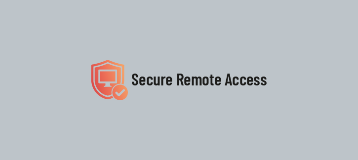 Logo for secure remote access: orange shield with a computer monitor and a checkmark. » admin by request » admin by request