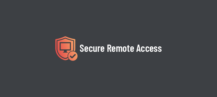 Logo: shield with a monitor icon and a checkmark, followed by the text 'secure remote access'. » admin by request » admin by request