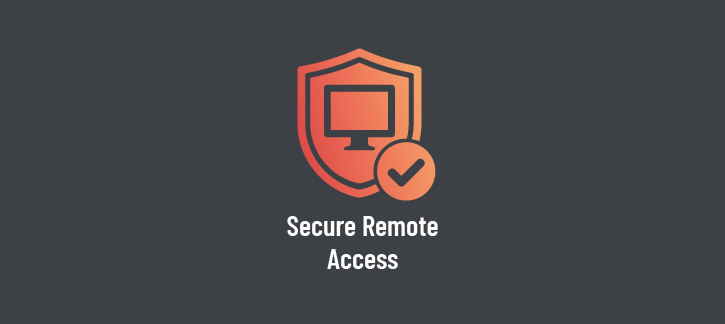 Shield icon with a computer monitor and a checkmark badge, representing secure remote access. » admin by request » admin by request