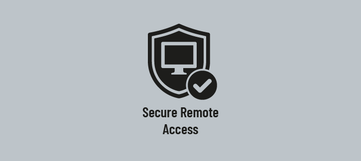 Shield-and-monitor icon with a checkmark representing secure remote access » admin by request » admin by request