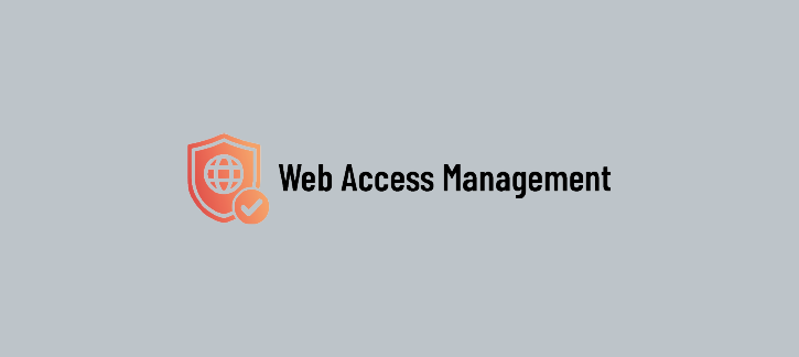 Logo for web access management: shield with globe and checkmark on a gray background » admin by request » admin by request