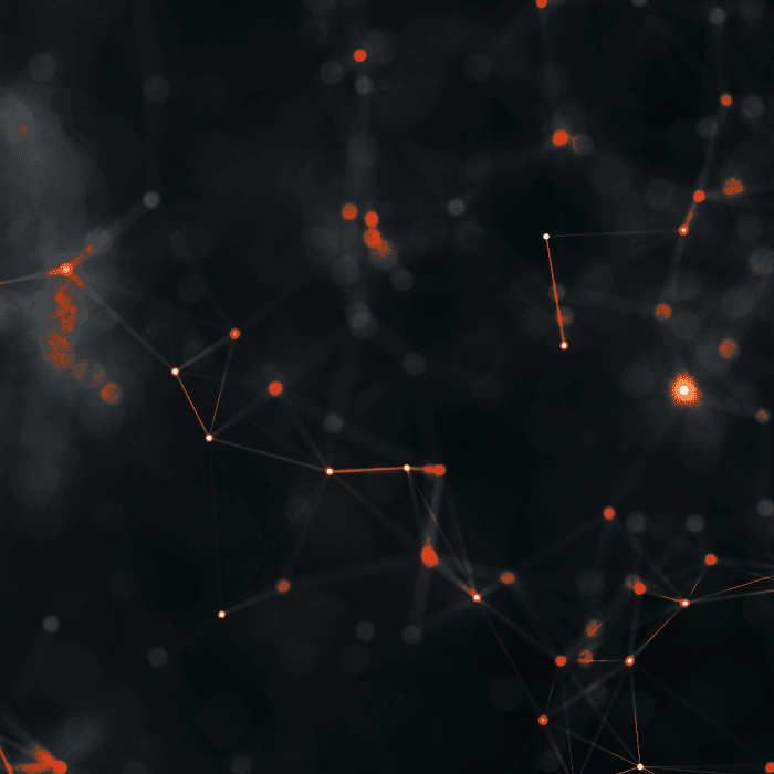 Dark blue and orange background image showing light particles. » admin by request