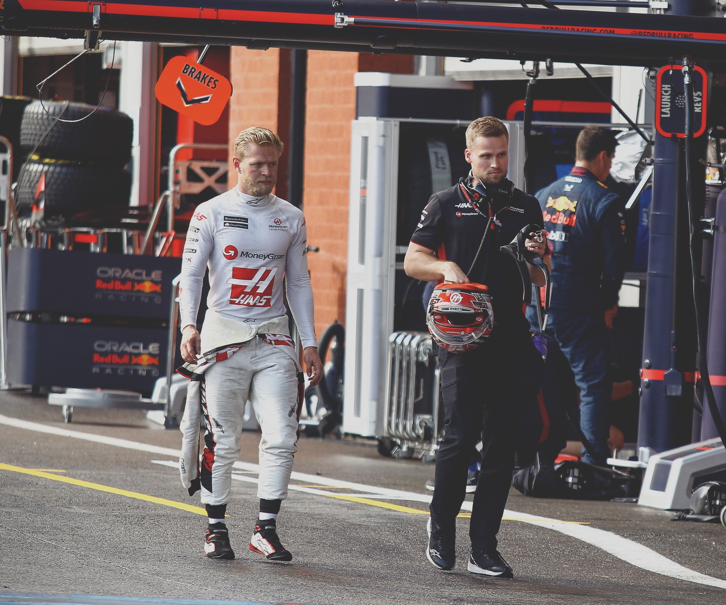 Kevin and his physio nikolaj walking in the pitlane at the belgian gp » admin by request » admin by request