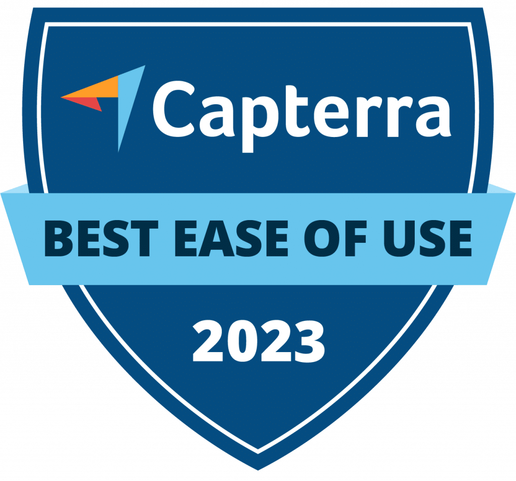 Capterra best ease of use badge shield. » admin by request » admin by request