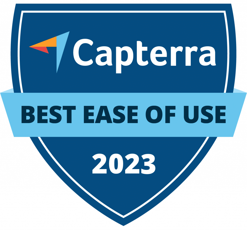 Capterra best ease of use badge shield. » admin by request
