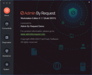 Picture3 » admin by request The admin by request windows client interface about window