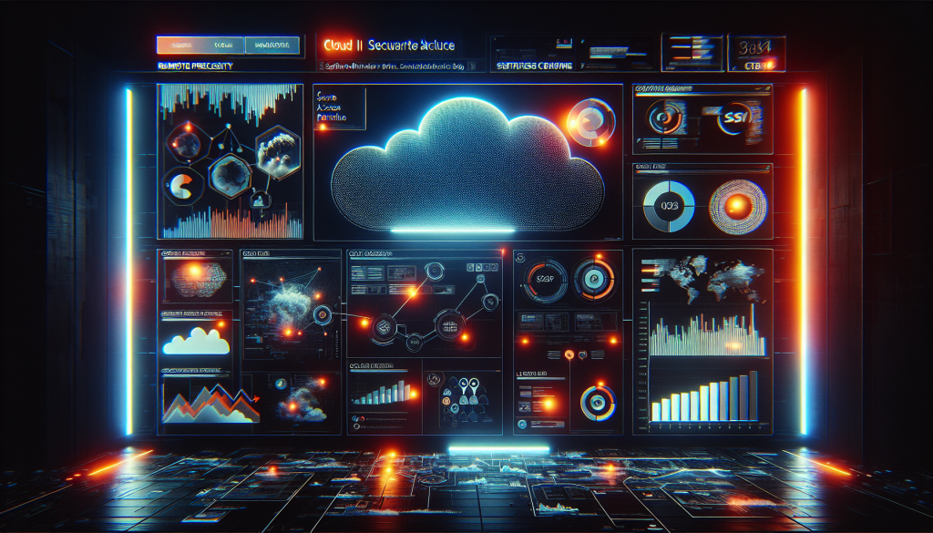 Cloud remote » admin by request A futuristic cloud-based remote access dashboard displayed on a flat screen, showcasing graphs, charts, and login interfaces