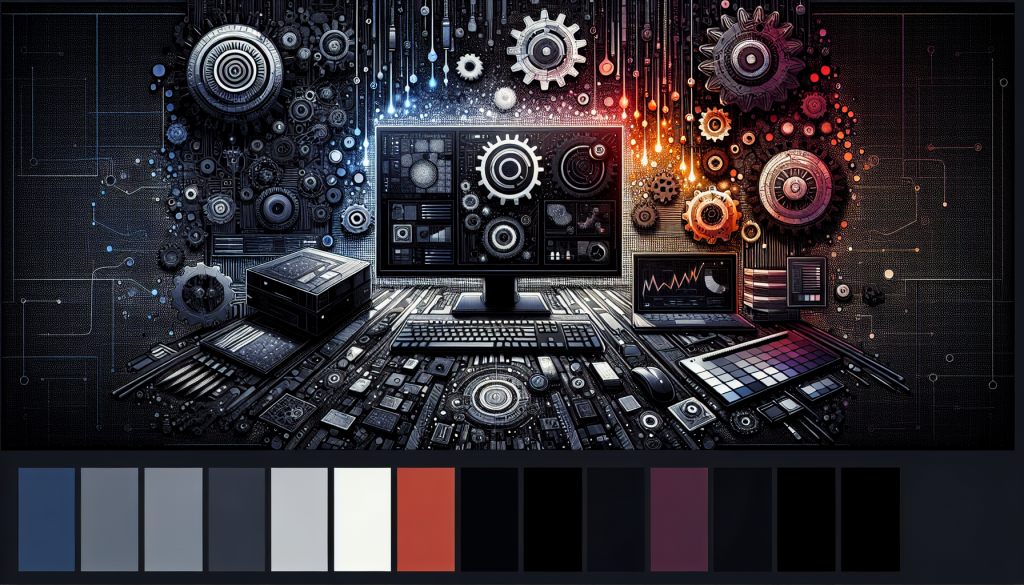 Magai-241108191113 » admin by request A sleek computer setup with digital gears and circuit patterns surrounding it, symbolizing ai and automation working within remote access systems