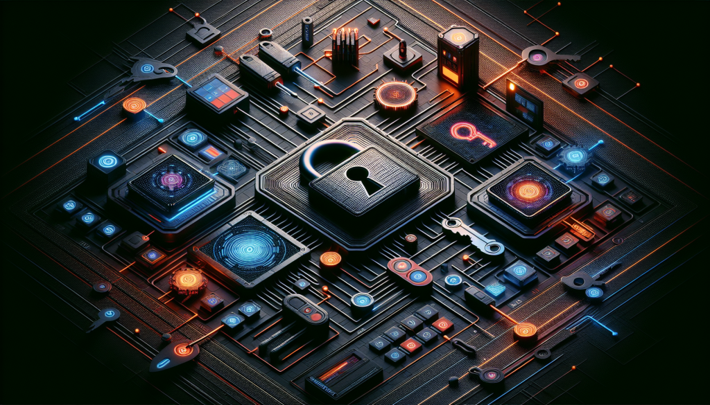 Magai-241108191141 » admin by request A secure digital environment with locks, key symbols, and a padlock within a network grid