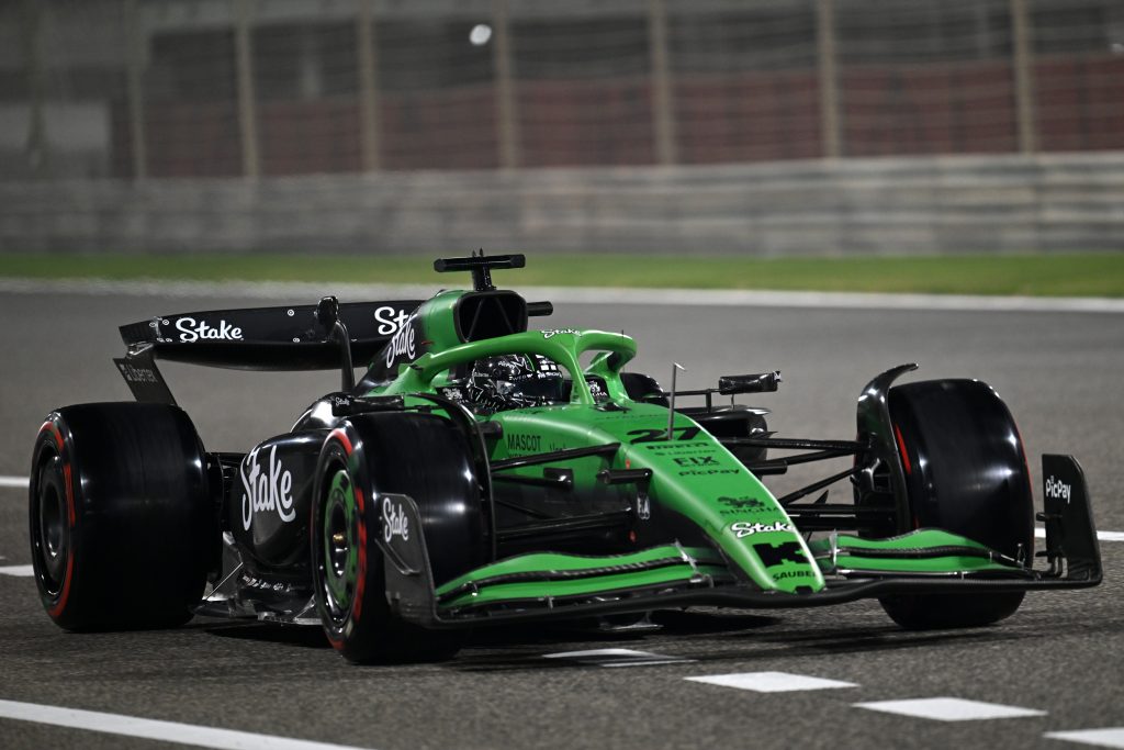 F1 grand prix of bahrain - practice » admin by request Admin by request-sponsored nico hulkenberg at the bahrain grand prix 2025