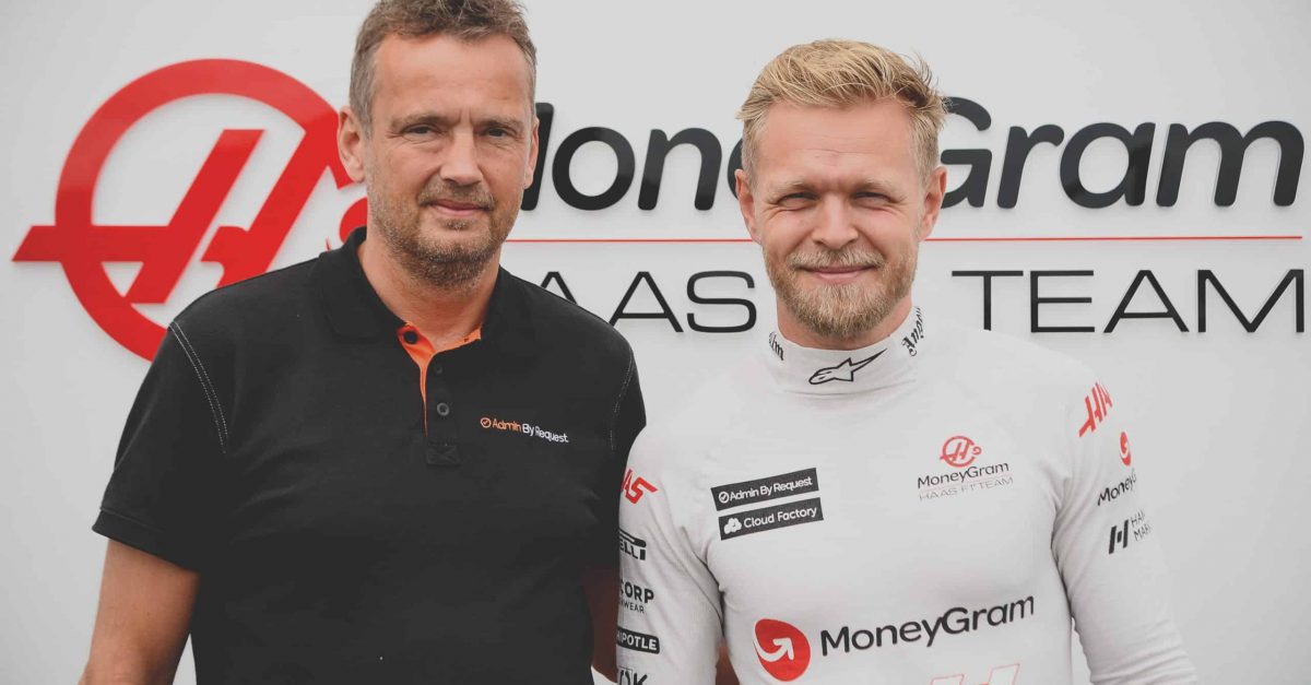 Admin By Request CEO Lars Sneftrup Pedersen with Kevin Magnussen