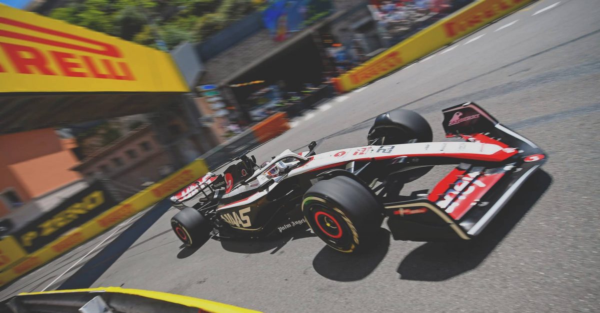 Haas car at the Monaco Grand Prix 2023
